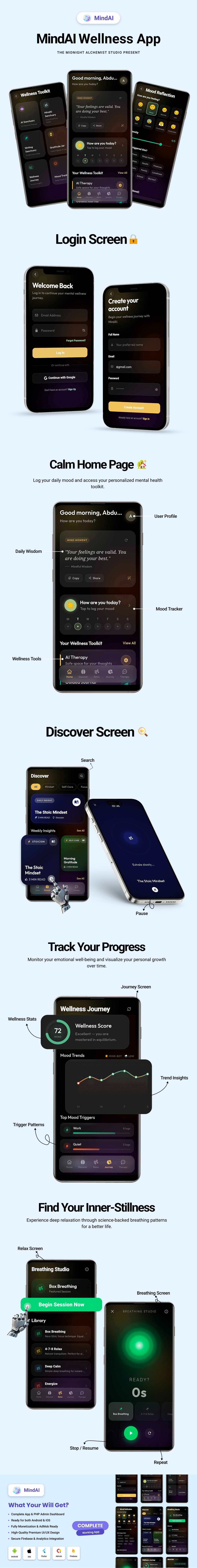 MindAI - Mental Health and Wellness Flutter App
